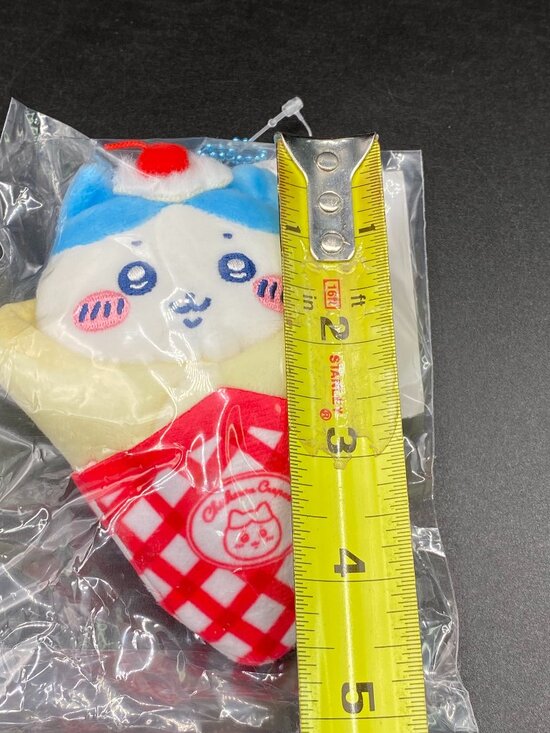 Chiikawa Crepe Hachiware Mascot (C) Key Chain Plush Doll Cute Kawaii NWT - Picture 7 of 10